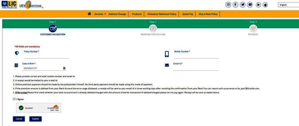 Pay LIC policy premium online (Buy LIC policy)