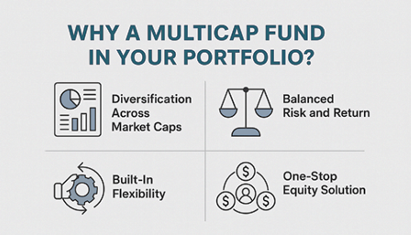 Why Multicap fund, Diversification, Flexibility, Balanced risk, Equity exposure, Large-cap, Mid-cap, Small-cap, Growth potential, Risk management, Long-term investment, Market cycles, Active management, Wealth creation, Dynamic allocation, Stability, Capital appreciation, Equity blend, Portfolio balance, Asset allocation, Volatility control,